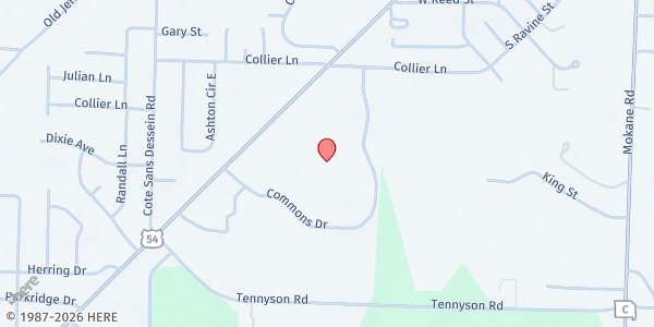 Map showing Callaway Senior Center at 531 Commons Dr., Fulton, MO