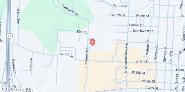 Map showing McIntire Elementary at 706 Hickman Ave, Fulton, MO