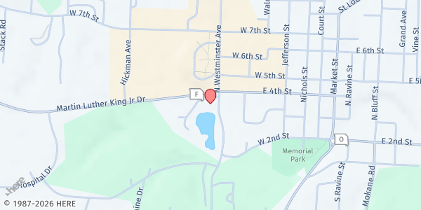 Map showing Open Table Community Kitchen at 350 Sycamore Street, Fulton, MO