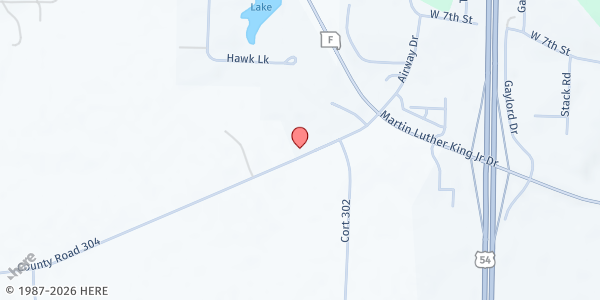 Map showing SERVE Food Pantry at 4901 Co Rd 304, Fulton, MO