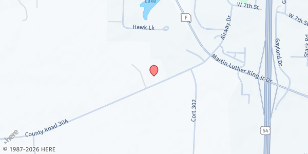 Map showing SERVE, Inc. - Fulton Location at 4901 Co. Rd. 304, Fulton, MO