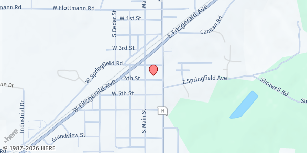 Map showing Community Outreach of Gerald at 17 East 4th Street, Gerald, MO