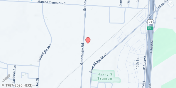 Map showing Flourish - Grandview at 11971 Grandview Rd Suite A, Grandview, MO