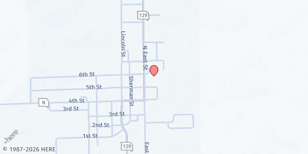 Map showing Green City Elementary at 301 North East Street, Green City, MO