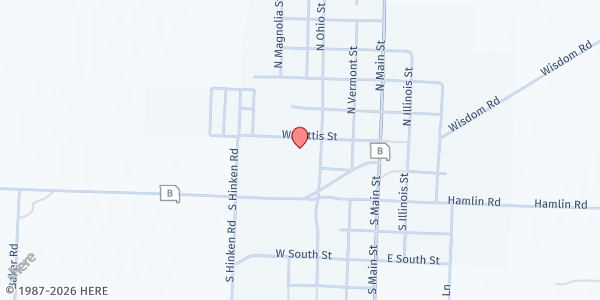Map showing Green Ridge Elementary at 406 W. Pettis St., Green Ridge, MO