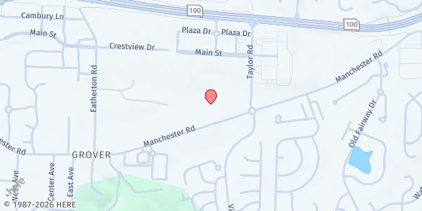 Map showing New Community Church - Grover at 16801 Manchester Rd, Grover, MO