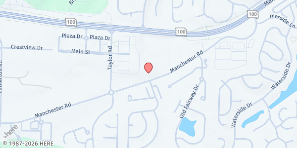 Map showing Wildwood Christian Church at 16717 Manchester Rd, Grover, MO
