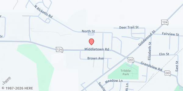 Map showing Hallsville 3-12 at 411 Hwy 124 East, Hallsville, MO