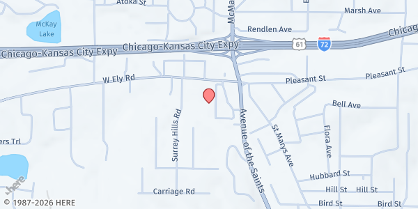 Map showing The Salvation Army - Hannibal at 200 Steamboat Bend Shopping Center, Hannibal, MO