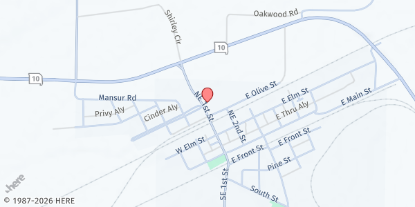 Map showing Hardin Loaves & Fishes at 315 NE. 1st St., Hardin, MO