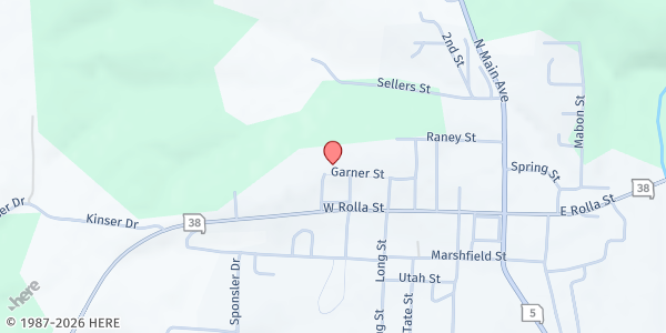 Map showing Hartville Elementary at 175 School Avenue, Hartville, MO