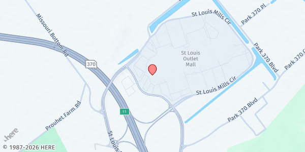 Map showing Hope Church at 5555 St Louis Mls Cir #119, Hazelwood, MO