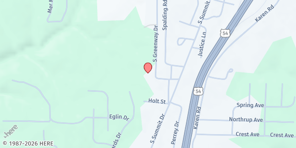 Map showing Holts Summit Soup Kitchen at 282 South Greenway, Holts Summit, MO