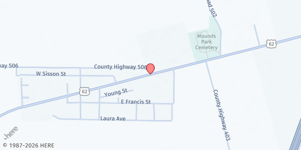 Map showing FRIENDSHIP CHURCH OF GOD IN CHRIST at 7491 US Highway 61, Howardsville, MO