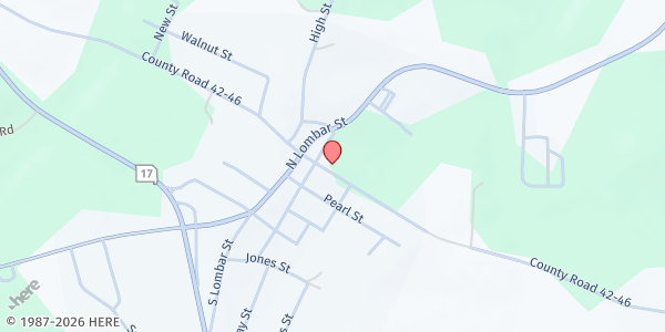 Map showing Friendship Hall, Inc. at 205 East Main, Iberia, MO