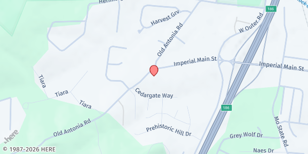 Map showing Sister Christine's Pantry - St. Joseph Parish at 6020 Old Antonia Rd., Imperial, MO