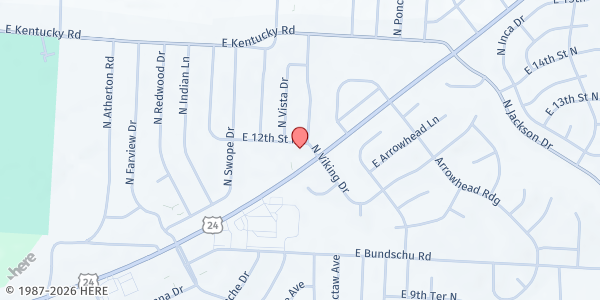 Map showing CSL - Farview at 18109 E 12th St, Independence, MO