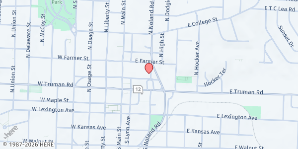 Map showing CSL - Noland Road at 404 N. Noland Rd, Independence, MO