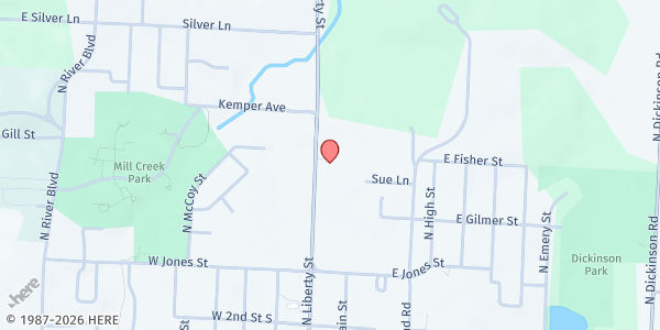 Map showing Grace Church at 1915 N Liberty St, Independence, MO