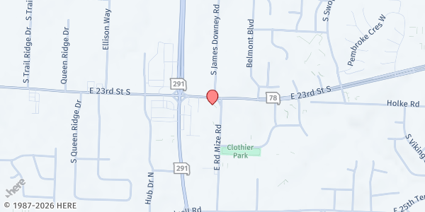 Map showing Grace & Truth Church at 16999 East 23rd St S, Independence, MO