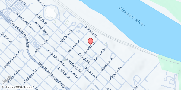 Map showing First Christian Church Food Pantry at 327 E. Capitol Ave., Jefferson City, MO