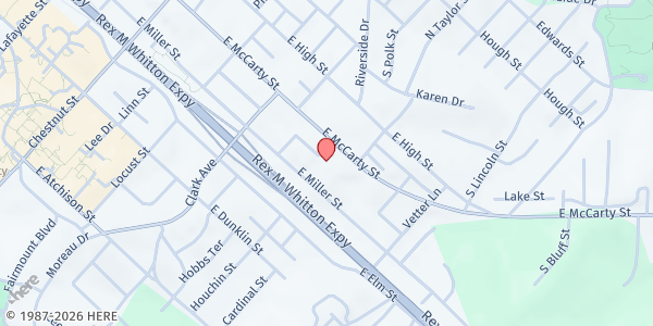 Map showing Samaritan Center at 1310 E McCarty St, Jefferson City, MO