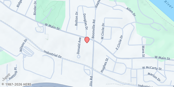 Map showing West Elementary at 100 Dix Road, Jefferson City, MO