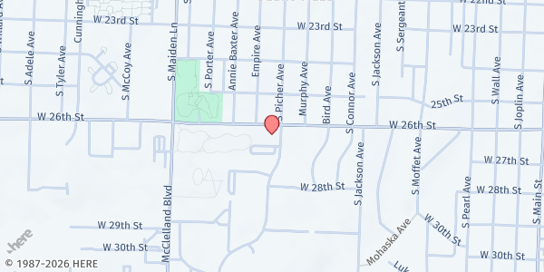 Map showing AAARegionX - Joplin at 2616 South Picher Avenue, Joplin, MO