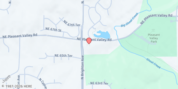 Map showing Cornerstone Wesleyan Church at 6609 N Brighton Ave, Kansas City, MO