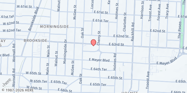 Map showing Jewish Family Services at 425 E 63rd Street, Kansas City, MO