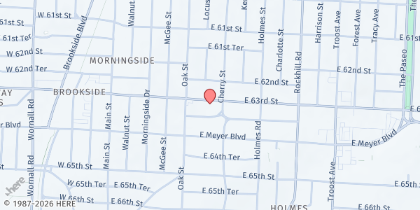 Map showing Jewish Family Services - Kansas City at 425 E 63rd Street, Kansas City, MO