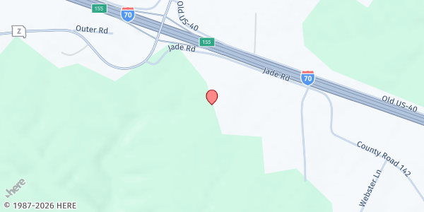 Map showing Missouri Girls Town Foundation, Inc. at 8548 Jade Rd, Kingdom City, MO