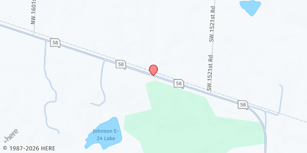 Map showing Kingsville at 1564 SW State Hwy 58, Kingsville, MO