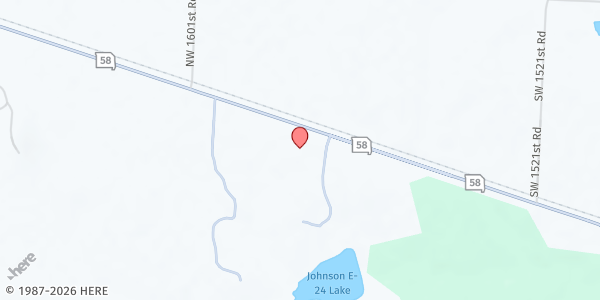 Map showing Kingsville at 1564 SW State Hwy 58, Kingsville, MO