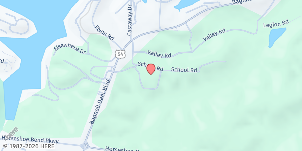 Map showing Heritage Elementary at 1571 Bagnell Dam Blvd, Lake Ozark, MO