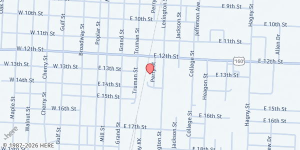 Map showing Lamar Good Samaritan - Food Distribution Center at 1301 Parry St, Lamar, MO