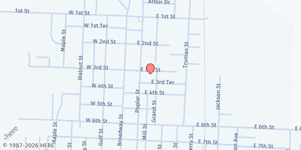 Map showing The Church of Jesus Christ of Latter-day Saints - Lamar at 301 Grand St, Lamar, MO
