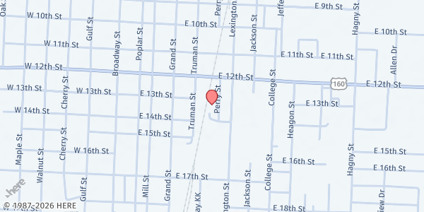 Map showing The Good Samaritan Shop at 1301 Parry St, Lamar, MO