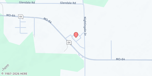 Map showing Community Baptist - Lebanon at 15905 Hwy 64, Lebanon, MO