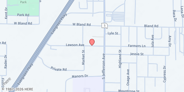 Map showing Crosslines - Lebanon at 141 Lawson Avenue, Lebanon, MO