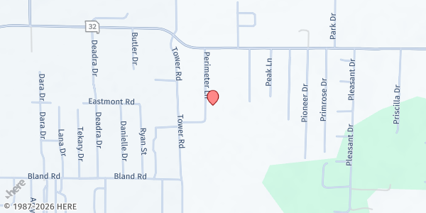 Map showing L.E.E.P. (Laclede Early Education Program) at 22864 Perimeter Lane, Lebanon, MO