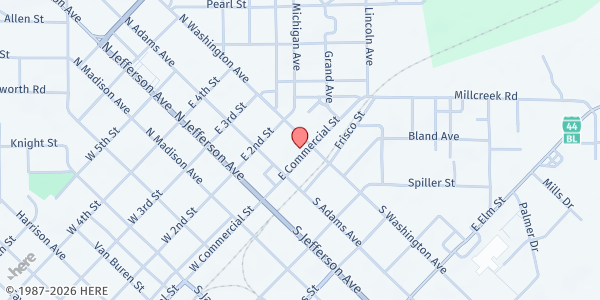 Map showing Market at LifePoint at 227 E Commercial St, Lebanon, MO