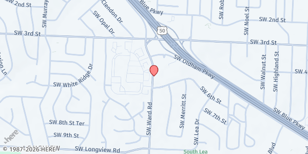 Map showing Journey Impact Center at 463 SW Ward Rd., Lee's Summit, MO