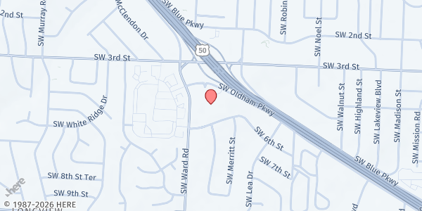 Map showing Journey Impact Center at 463 SW Ward Rd, Lee's Summit, MO