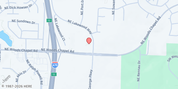 Map showing Open Arms Lee's Summit at 1150 NE Woods Chapel Rd., Lee's Summit, MO