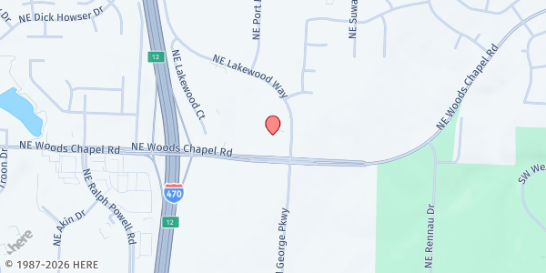 Map showing Open Arms Lee's Summit at 1150 NE Woods Chapel Rd., Lee's Summit, MO