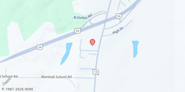 Map showing Lexington Pantry at 1211 S. Business Hwy. 13, Lexington, MO