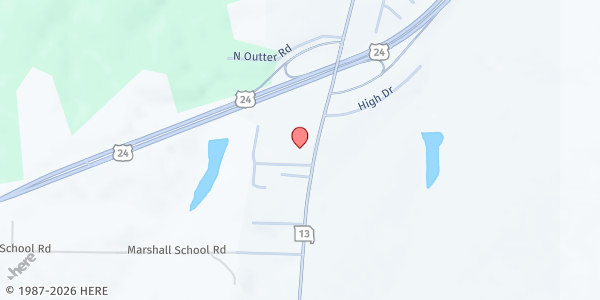 Map showing Lexington United Methodist Church at 1211 S Business Hwy 13, Lexington, MO