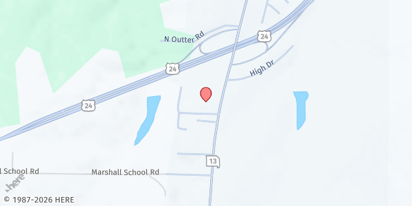 Map showing Lexington United Methodist at 1211 S Business Hwy 13, Lexington, MO