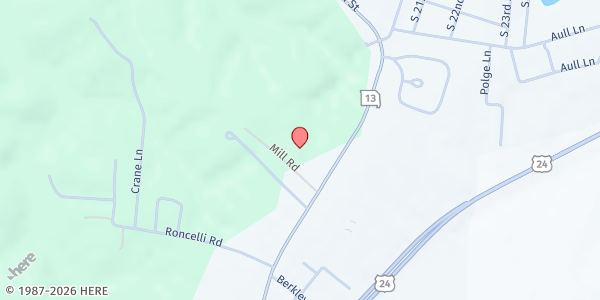 Map showing Migrant Farm Workers Food Pantry at 735 S Business Hwy 13, Lexington, MO